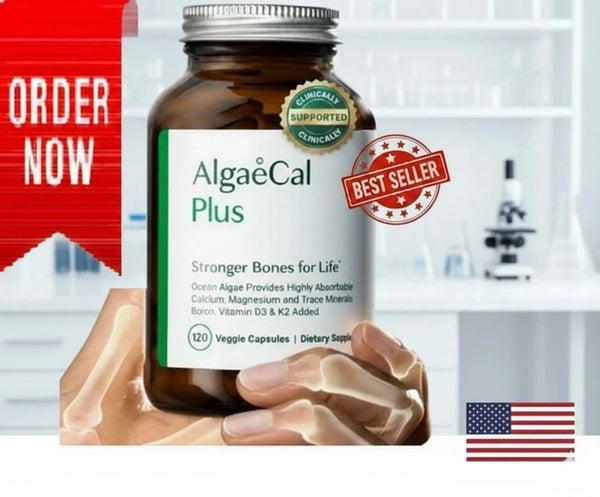 AlgaeCal Plus® Plant-Based Calcium Supplement with Vitamin D3 | 720 mg | Bone Health Support