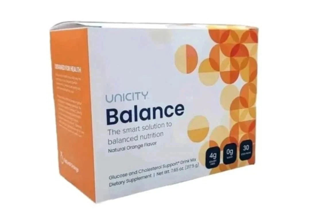 Unicity BALANCE Orange Flavor Drink Mix | 30 Stick Packets | Dietary Supplement