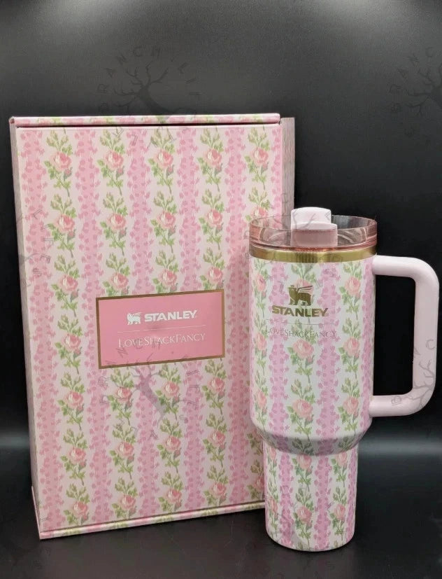 Stanley x LoveShackFancy Quencher H2.0 FlowState Tumbler – Blooming Heirloom Edition – 40 oz